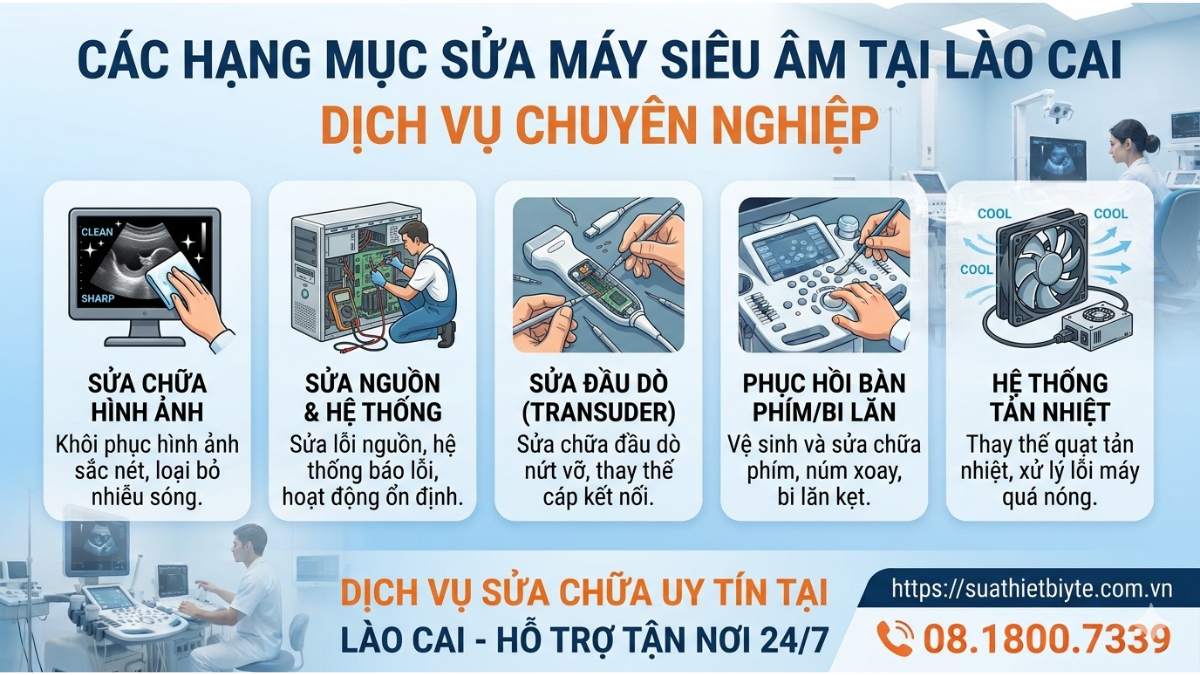 Các Hạng Mục Sửa Máy Siêu Âm Tại Lào Cai https://suathietbiyte.com.vn Liên Hệ 08.1800.7339 Uy Tín – Hỗ Trợ Tận Nơi 24/7